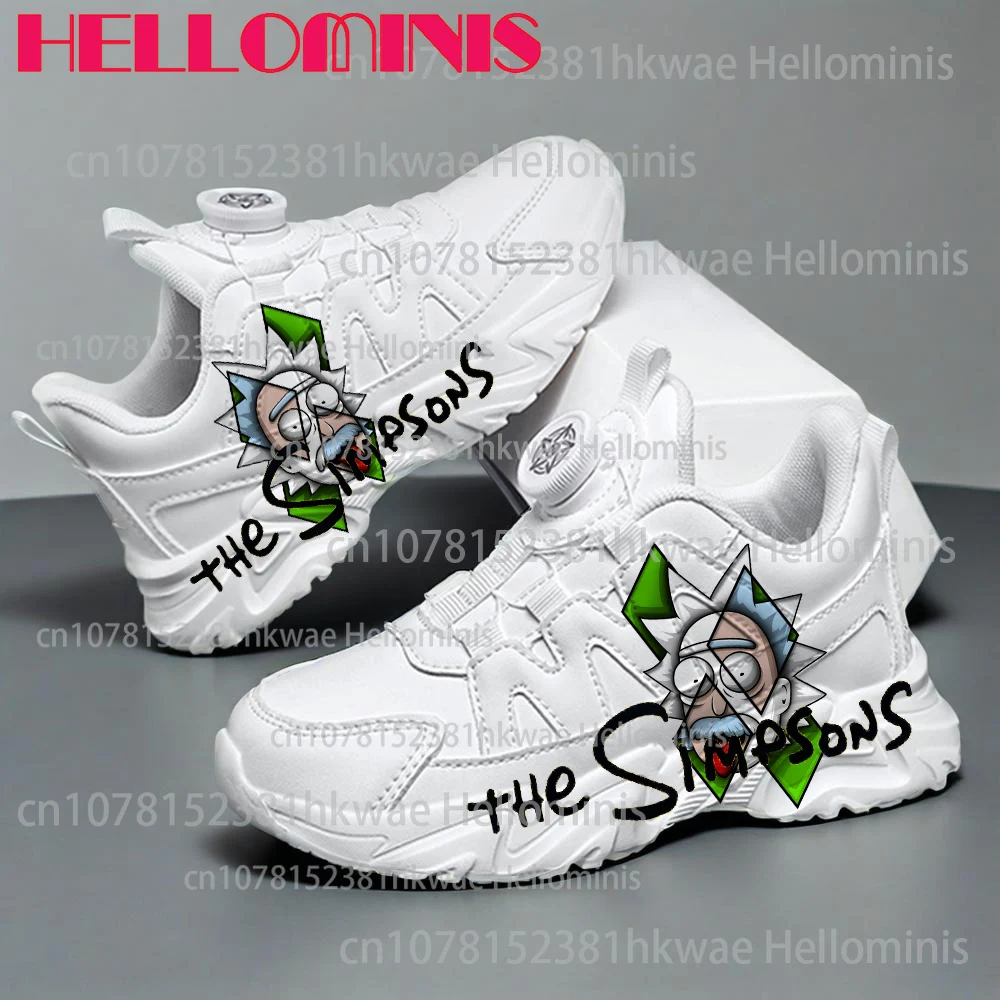 

Новые хит продаж, детская обувь Simpson, водонепроницаемые кожаные белые кроссовки для мальчиков и девочек