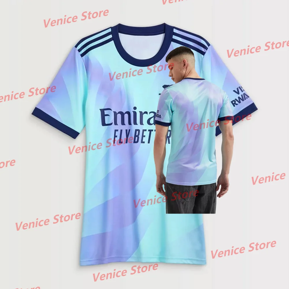 3D Printed Away Hot Selling 2025 SAKA #7 New Arrivals England Football Jersey Arsenal. Tops T-Shirts Adults KIDs uick Drying