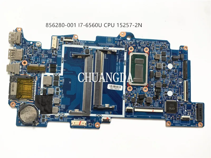 For HP X360 M6 M6-AQ 15-AQ Laptop Motherboard With SR2JB i7-6560U CPU 15257-2N 448.07N07.002N 856280-601 100% Tested