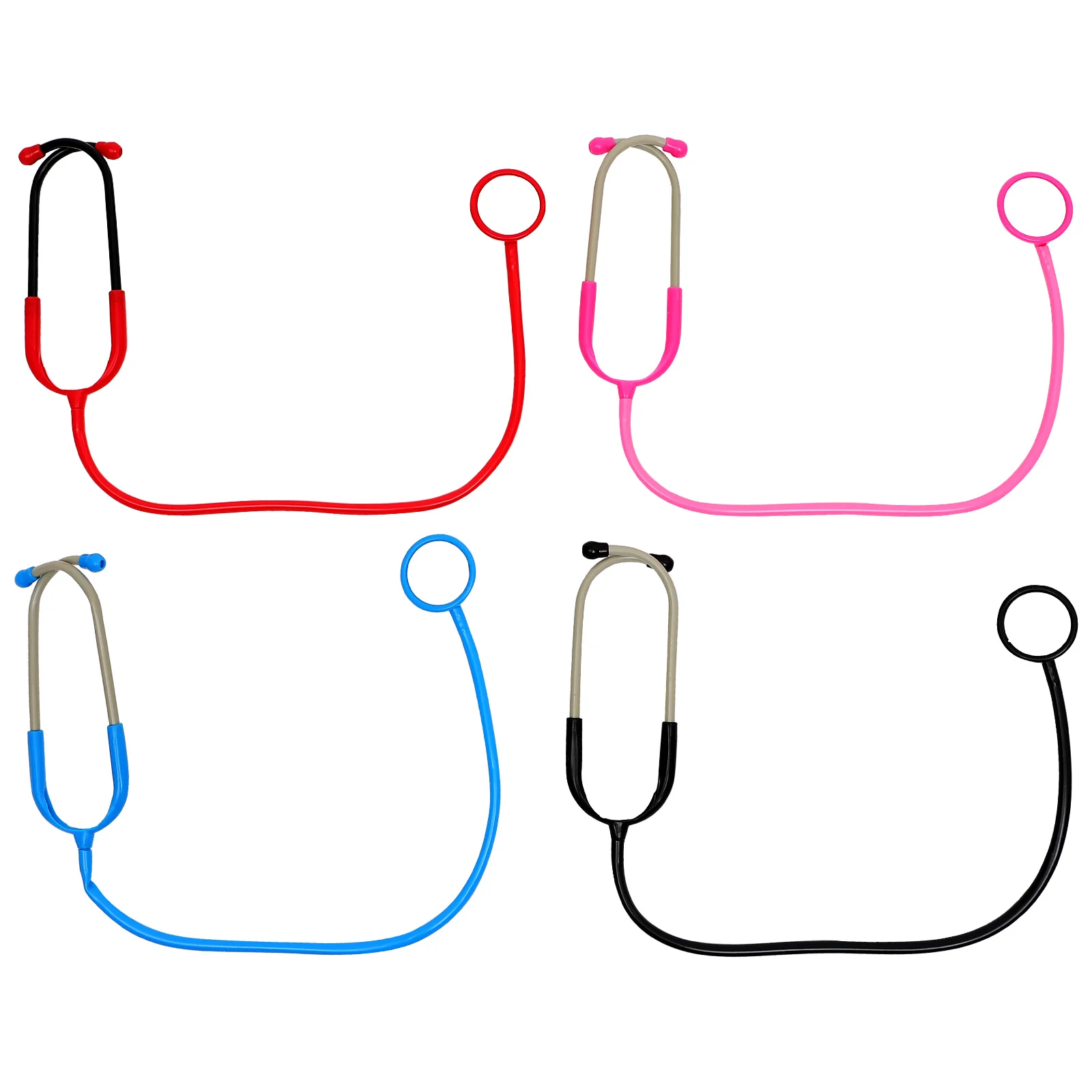 4 Pcs Stethoscope Props Kids Clothing Toys for Play Kids' Halloween Model Plastic Game Nursing Work Realistic