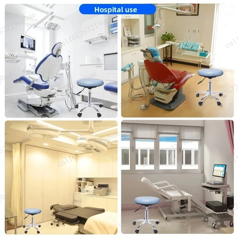 Professional Hydraulic Dental Stool Adjustable Swivel Ergonomic Round Leather Dentist Chair for Dental Clinic Office