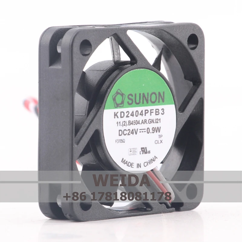 Original SUNON  12V 48V DC24V 0.9W AC EC 40X40X10MM 4CM 4010 3-wire alarm signal converter KD2404PFB3 cooling fan