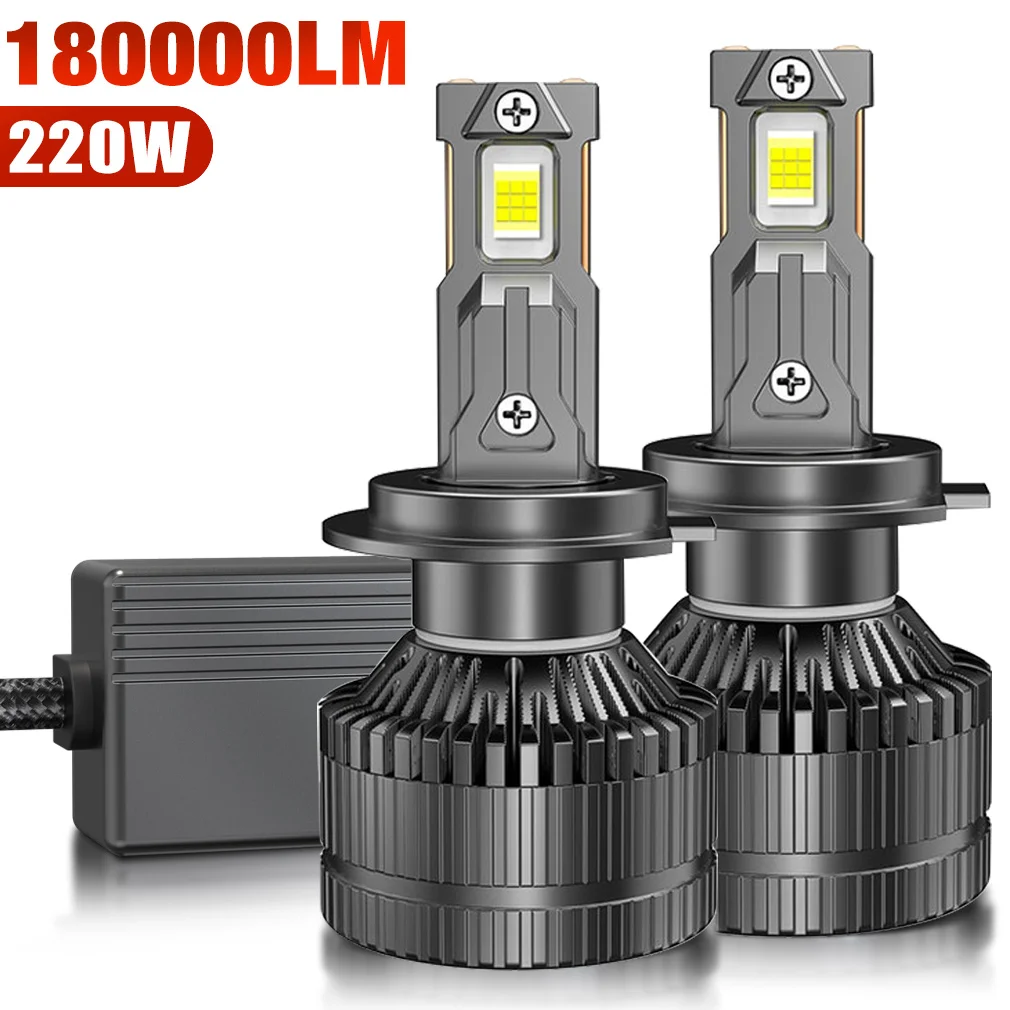 180000LM H7 LED Canbus H8 H9 H11 H1 H4 9005 HB3 9006 HB4 9012 HIR2 9004 9007 H13 LED Car Headlight Bulb 220W Auto 6000K 12V 24V