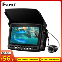 Eyoyo EF43A Fish Finder for Ice Fishing, 1000TVL Underwater Camera, IR Night Vision, 4.3-inch LCD Monitor, 15m/20m/25m Cable