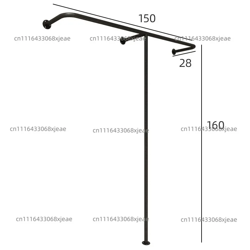 Bold display rack, island hanging clothes rack, floor to wall shelf, women's clothing store, light luxury hanging clothes pole