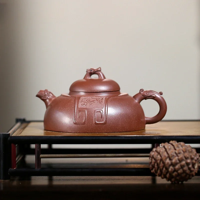 

250ml Chinese Yixing Tradition Purple Clay Teapots Famous Handmade Tea Pot Raw Ore Purple Mud Kettle Zisha Tea Set Teaware Gift