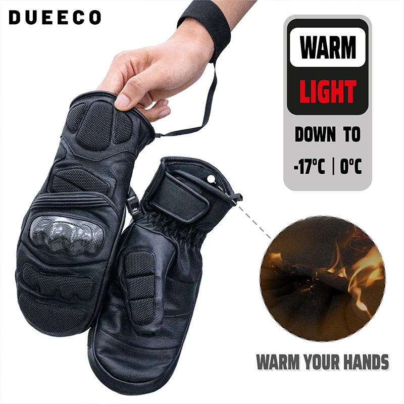 DUEECO Wettkampf-Skihandschuhe Alpine Skihandschuhe Winddichte, warme Winter-Skihandschuhe – Detail 2