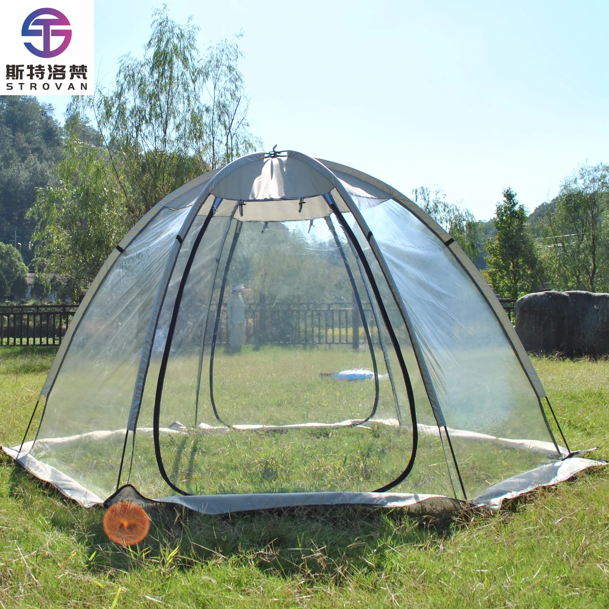 

STLF LZS Transparent Bubble Tent - Igloo Tent - 4 Person Screen House for Patios,Large Oversize Weather Proof Pod - Cold Protect