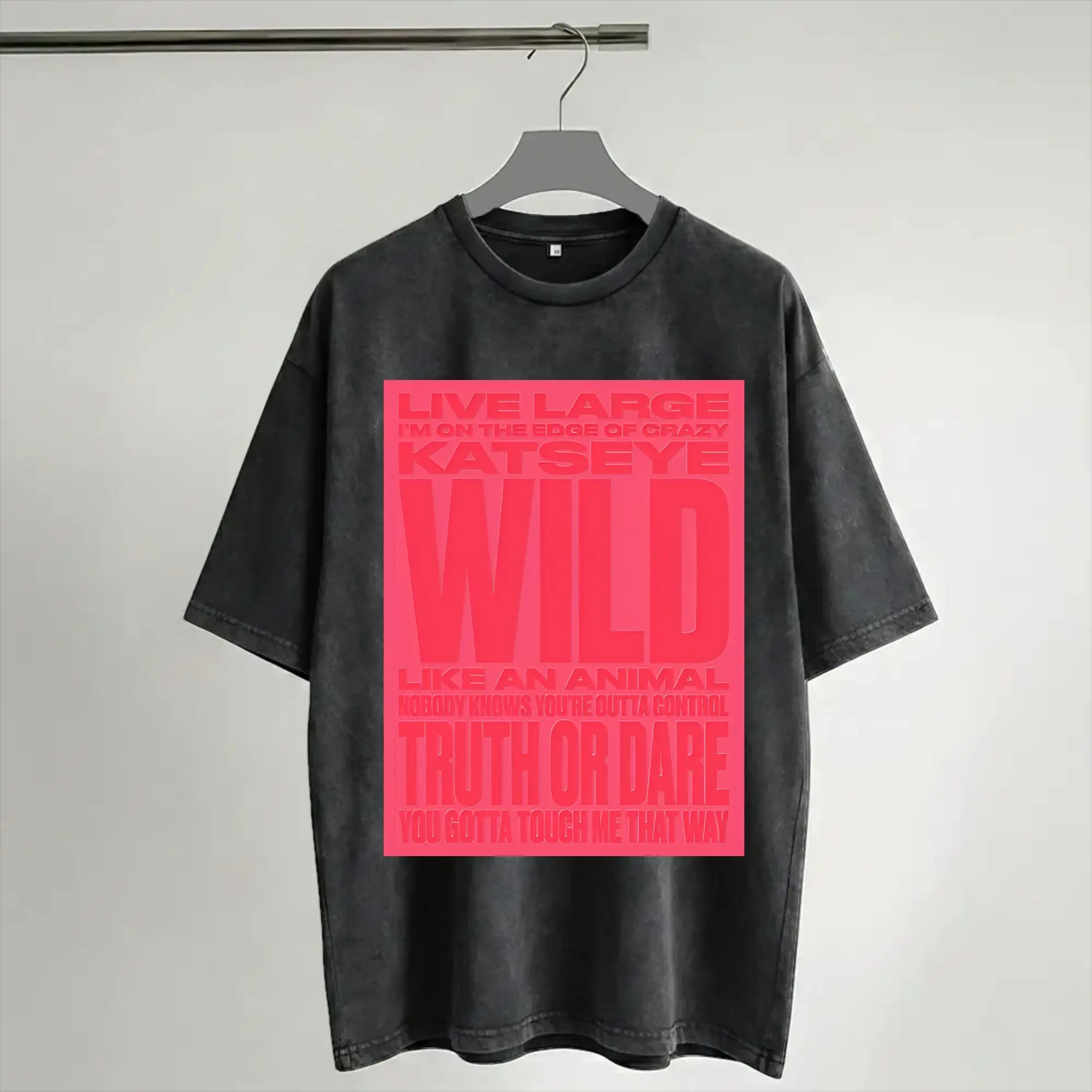 2026 KATSEYEs WILD HEARTS Washed T Shirts Apparel Harajuku T-Shirt  for Men Women Tees