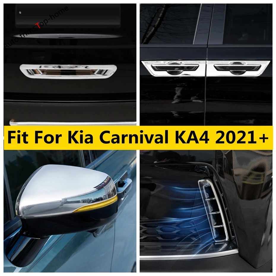 

Front Fog Light Lamp Door Handle Bowl Rearview Mirror Shell Cap Cover Trim Fit For Kia Carnival KA4 2021 - 2024 Car Accessories