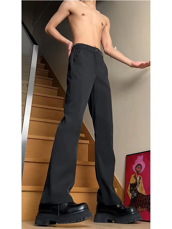 

Bla Straight Leg Men's Pants Drapey Cool High Waist High End Feel Casual Slim Fit Youth ular Sle Online Exclusive