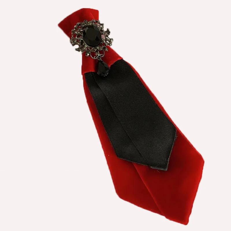 

Handmade Bow Ties Velvet Ribbon Rhinestone High-end Fashion Men's Women's British Korean Suits Shirt Accessories Gifts Neckties