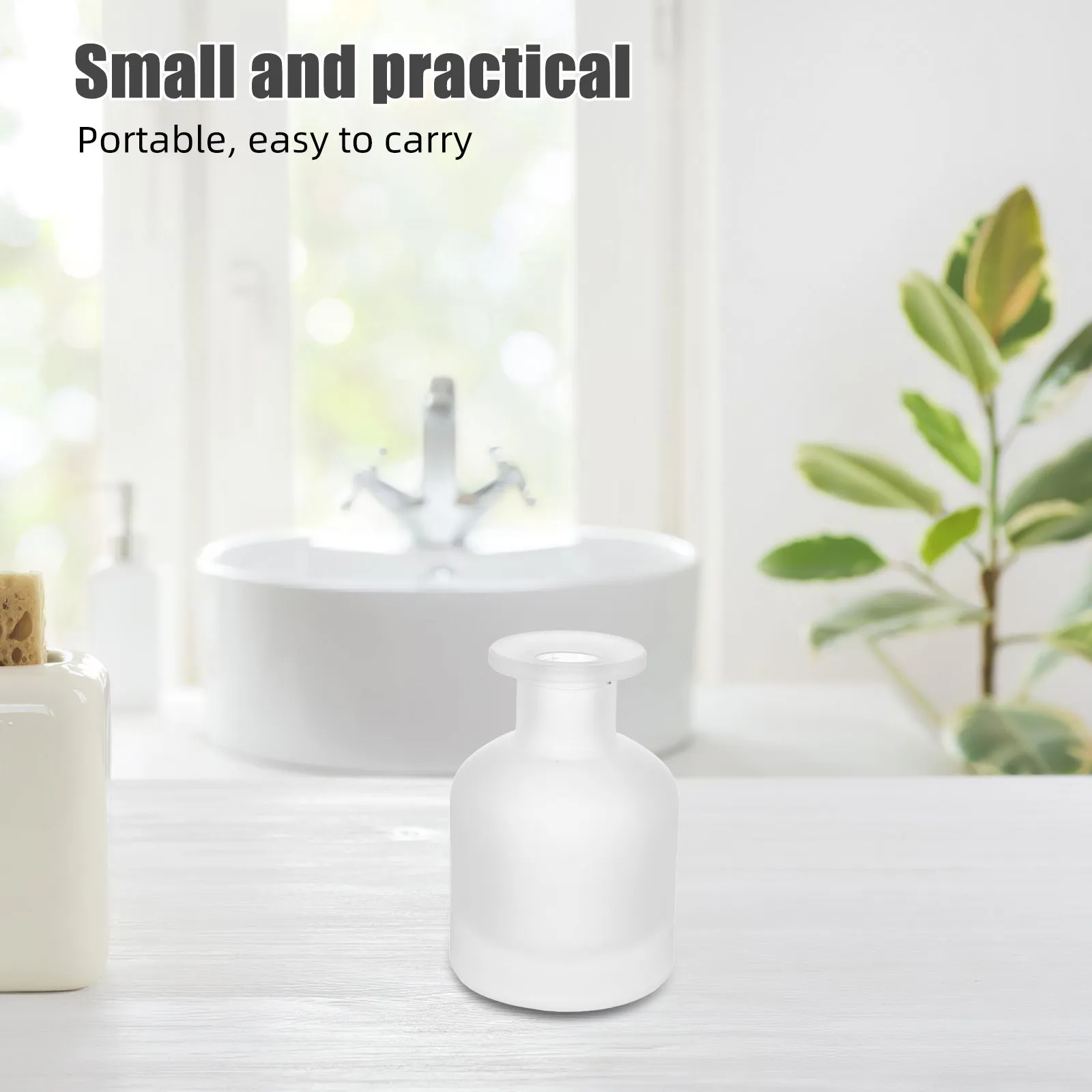 

2Pcs 150ml Glass Cylindrical Aroma Bottles Refillable Decorative Fragrance Containers for Home Car Versatile Use