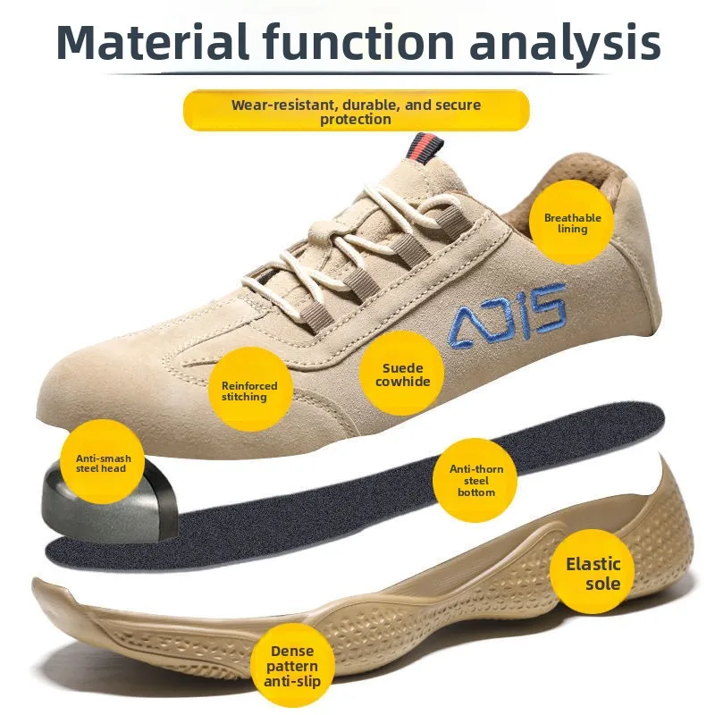 Sapatos de segurança masculinos fivela rotativa botas de trabalho segurança dedo do pé de aço respirável sapatos de segurança antiderrapante calçado de trabalho à prova de punctura