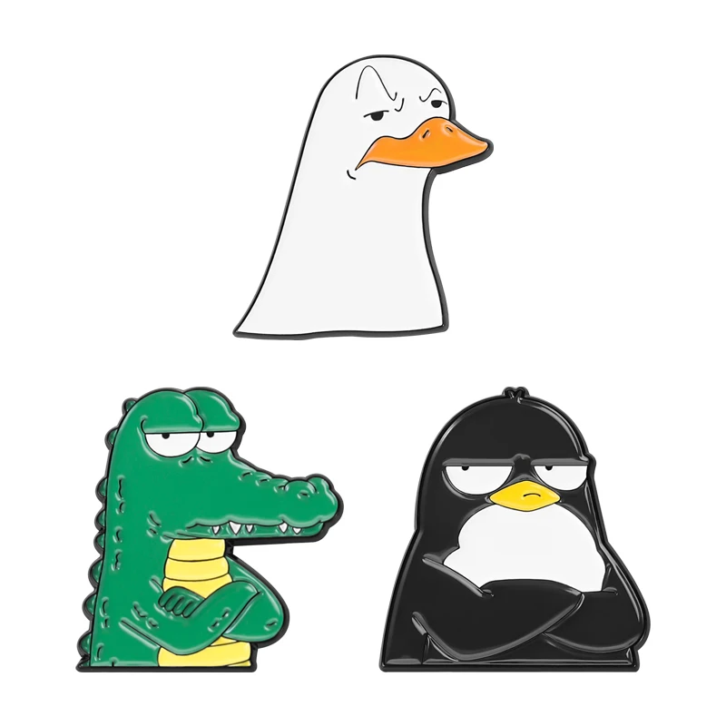 Аррогантные-существенные-выражения-животных-эмалированная-булавка-забавная-броска-с-перекрещенной-рукой-из-крокодиловой-кожи-сумка-значок-на-лацкане-ювелирное-изделие-подарок