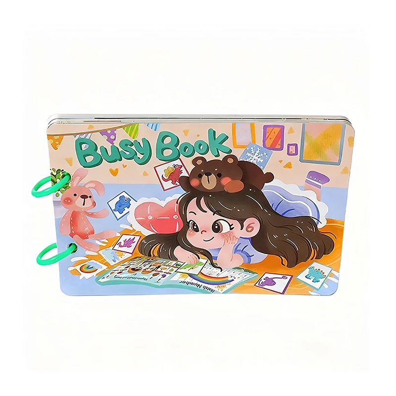 كتاب مشغول، كتاب الأميرة المضحك، كتاب هادئ لأنشطة التعلم ما قبل المدرسة، ملصق قابل لإعادة الاستخدام ومطابقة الفيلكرو مونتيسوري الجميلة #5