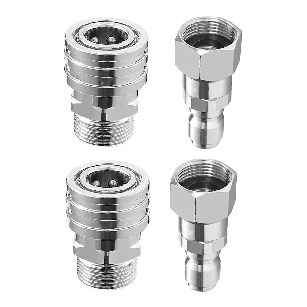 Kit de conector rápido macho y hembra con rotación de grados, número de rotación de piezas, adaptadores de lavadora a presión, resistencia a la oxidación