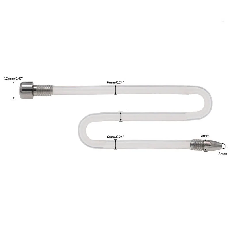 ملحقات جهاز العفة للذكور قفص القضيب قفل القضيب قسطرة السيليكون قصيرة/طويلة قضيب عين الحصان المكونات الإحليل ألعاب الجنس الكبار 18 #3