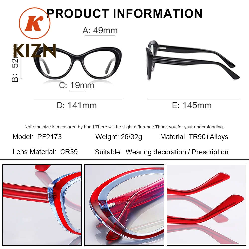

Очки KIZN Classic Round Frame для женщин, с полной оправой, фотохромные, с защитой от синего света, для чтения, оптические, по рецепту, антибликовые