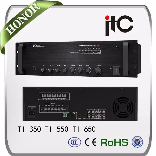 ITC Professional TI-650 Power Mixer Amplifier 650W Public Address Audio System