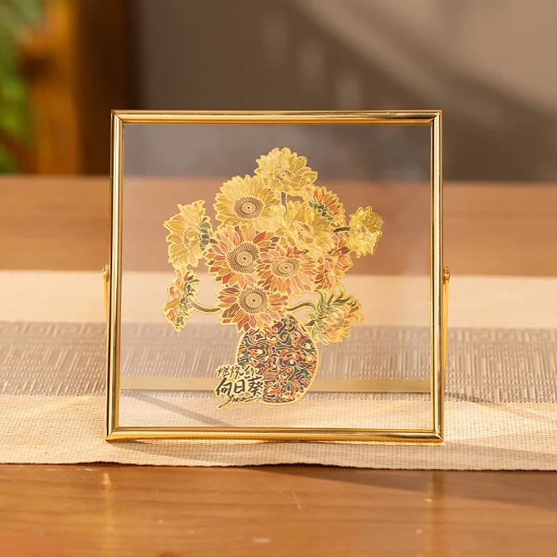 

Burning sunflower table screen desktop decoration