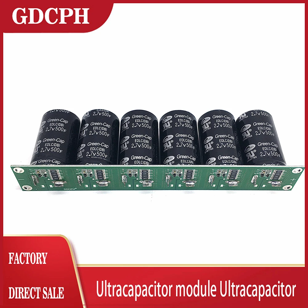 

SAMWHA Green-Cap 16V83F Flat-Foot Automotive Rectifier Module 2.7V500F 6Pcs Connection Bank Large Capacity Backup Power Supply