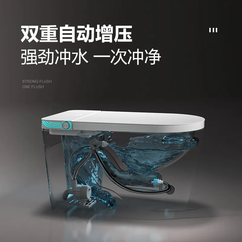 Smart toilet large size large seat integrated instant fully automatic no water pressure limit electric household toilet