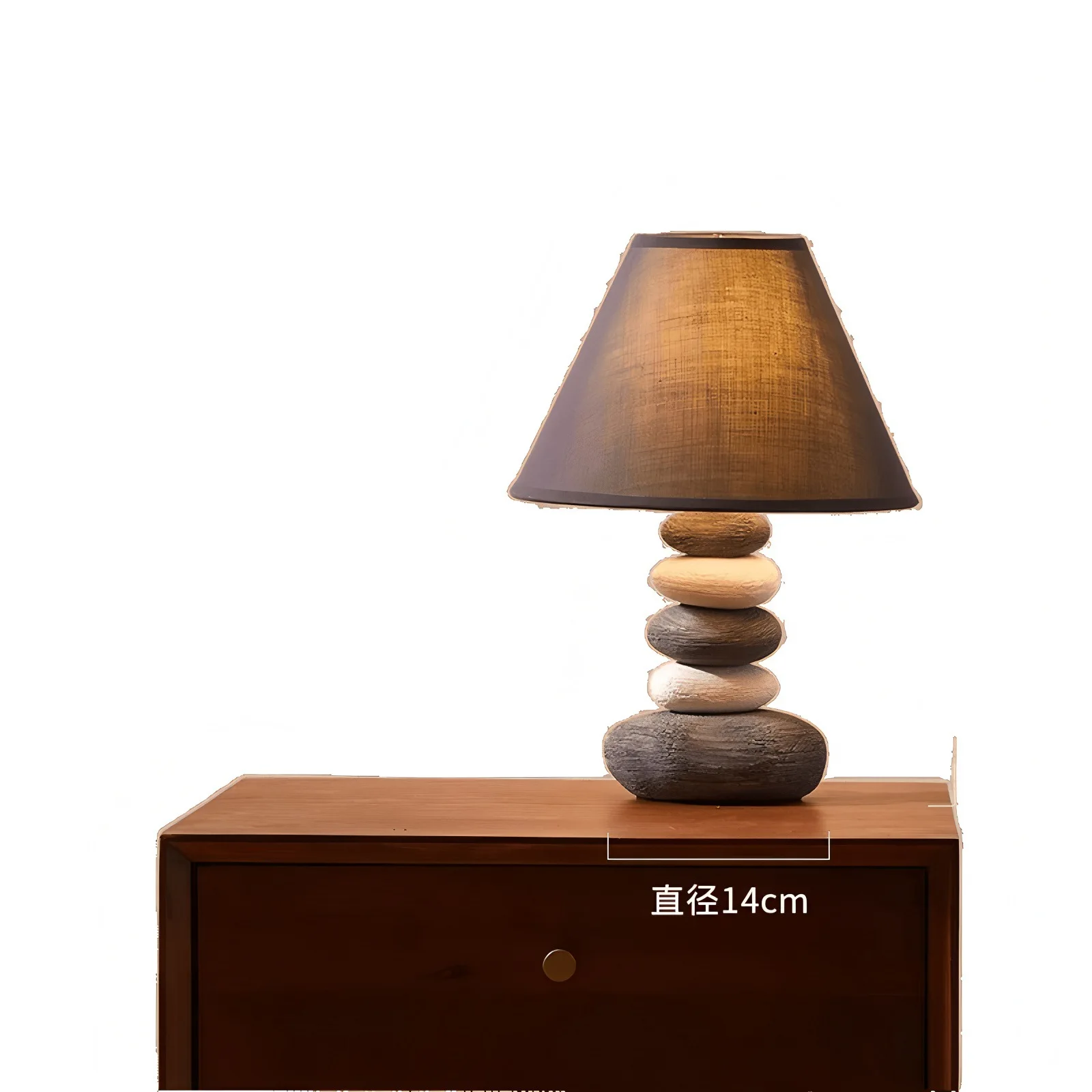 Desk lamp bedroom American eye protection warm living room fabric decoration ornament creative retro bedside lamp dining table