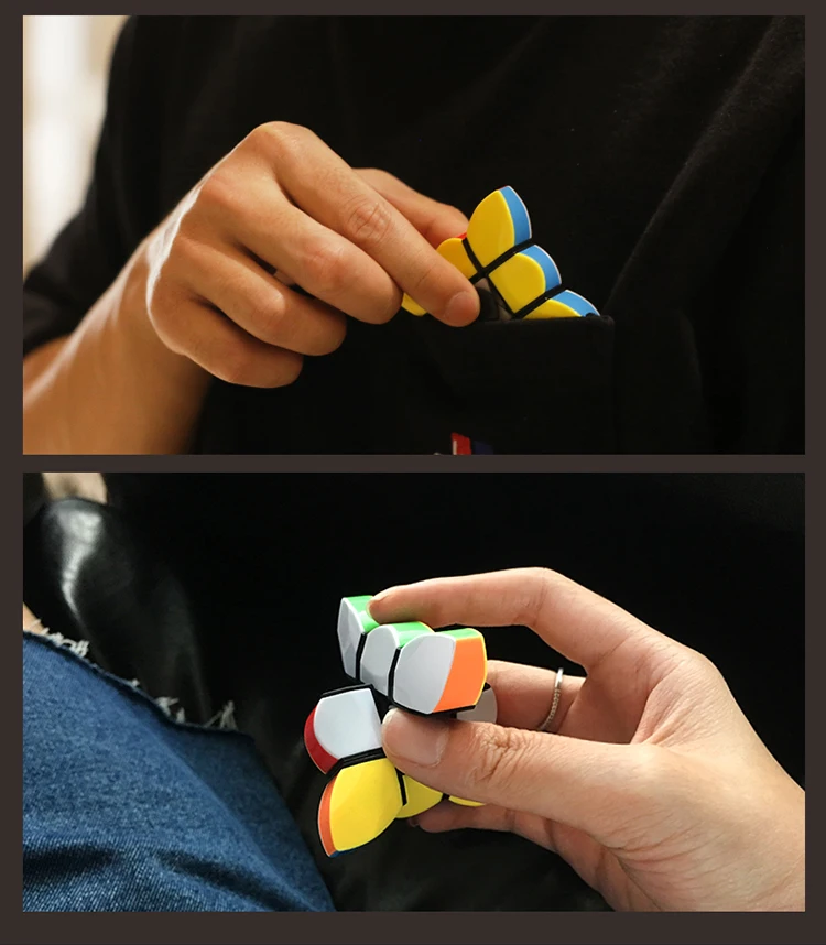 SENGSO Fingertip Gyro Fidget Hand Spinner Relax Stress Toy Puzzle Magic Cube 1x3x3 Fingers Speed Twist Anti-Stress Cube – Detail 5
