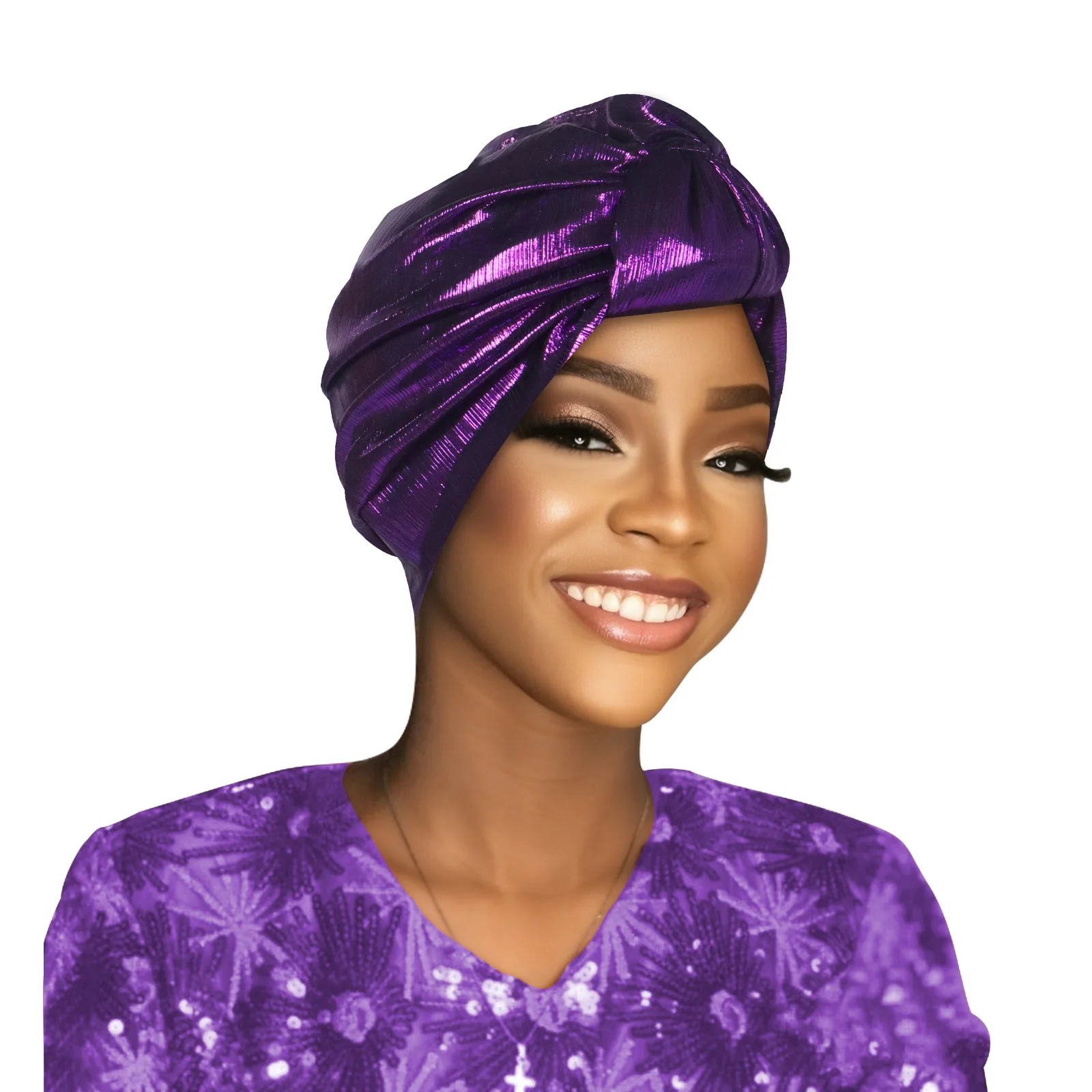 Mode Moslim Vrouwen Hijab Chemo Cap Glanzende Hoofddoek Tulband Indiase Hoed Hoofd Wrap Afrikaanse Headties Nigeriaanse Bruiloft Headear 2025