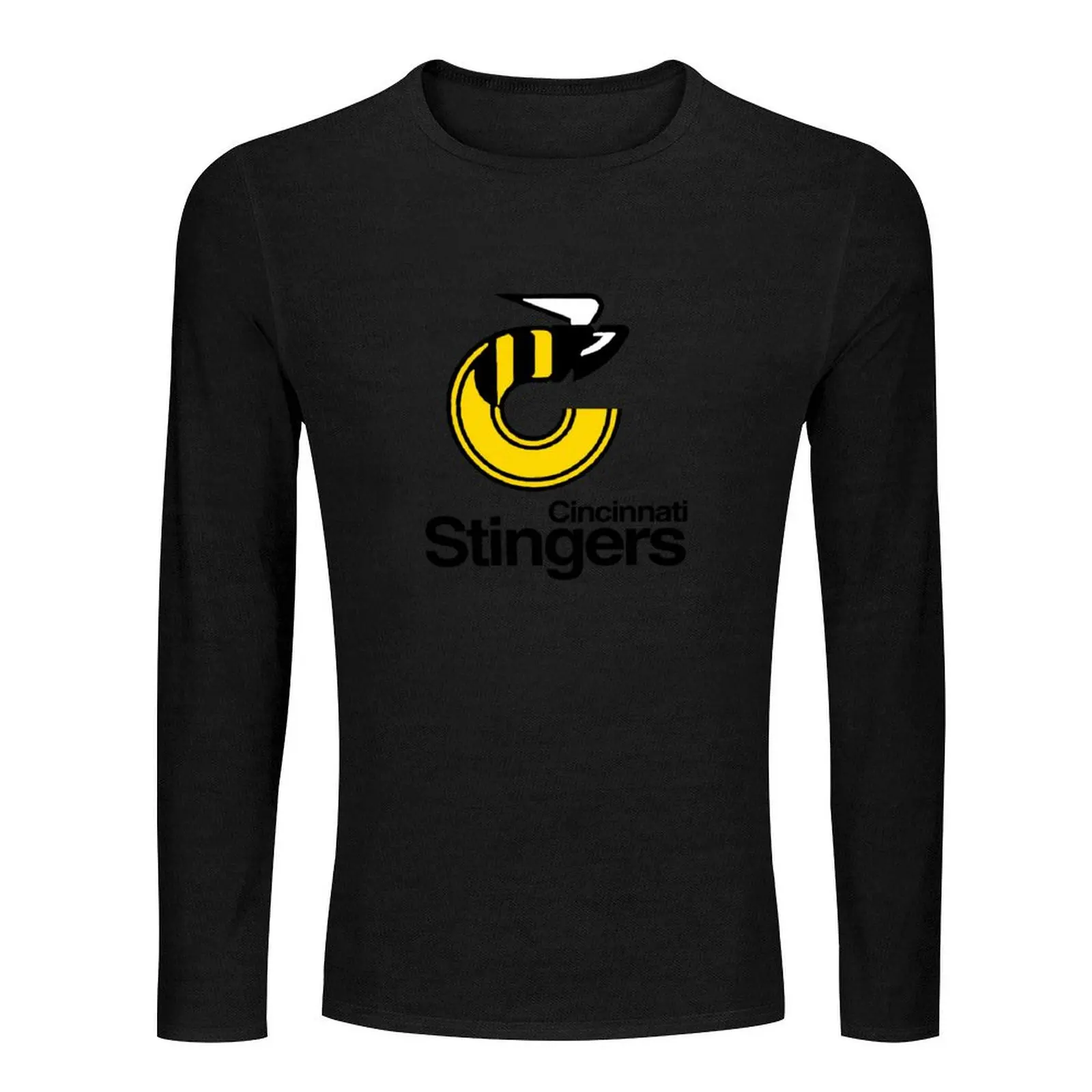 Retro Hockey - WHA - Cincinnati Stingers Hockey Team Seventies Long T-Shirt custom t shirts t shirt men