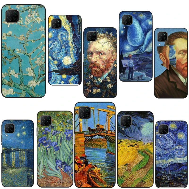 Van Gogh Starry Night Case For Huawei P60 P40 P20 P30 Pro Nova 5T 9 P Smart Honor X8 X9a 50 70 Magic 5 Lite Cover