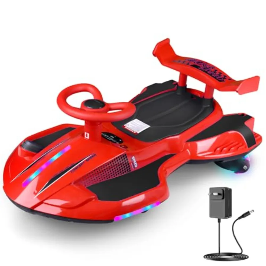 

12V Electric Wiggle Car Ride On Toy Swing Car with Pedal for from Ages 3 and Up Birthday Gifts for Boys and Girls Anti-Rollover