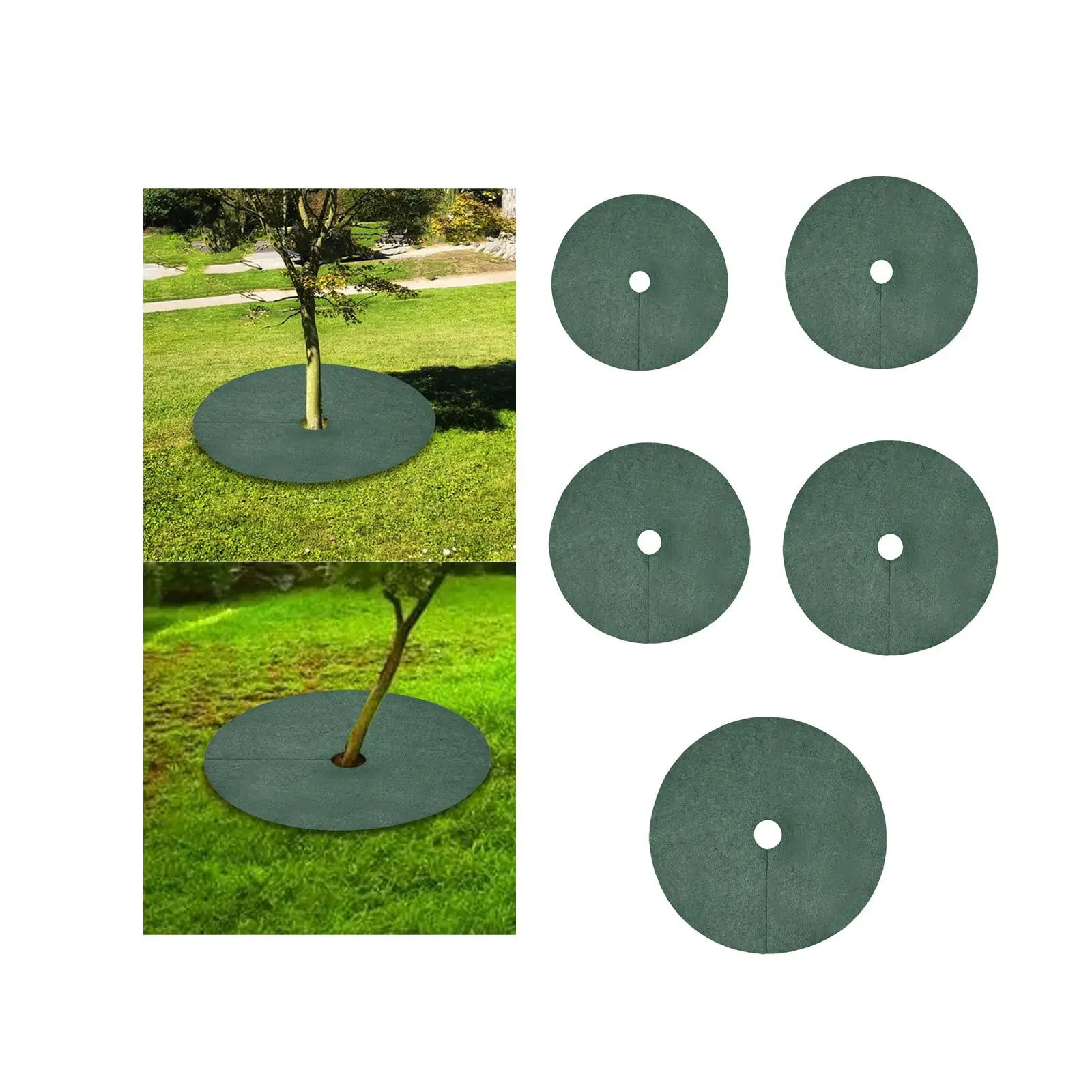 10Pcs Tree Weeding Barrier Mats Tree Ground Covers Thickened Anti Slip Tree Protector Mats for Patio Landscaping Tree Garden