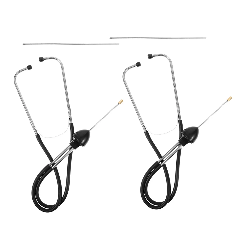 2Pcs Water Leak Test Stick Stainless Steel Portable Underground Pipe Detection Tool High Precision Leak Locator for Mechanics