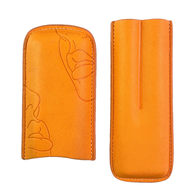 

2 Cigar Short & Lightweight Leather Case, Compact Travel Pouch Holds 2 Cigars, Slim Portable Holder Multiple Colors