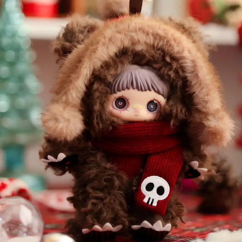 정품 메이미-윈터 그로테스크 시리즈 플러시 블라인드 박스 타이드 플레이 백 걸이형 귀여운 소녀 생일 휴일 서프라이즈 선물