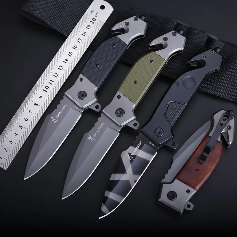 

Wilderness exploration Self Defense Tactical Folding Knives High hardness Wear resistant Stainless steel Cutting Pocket knives