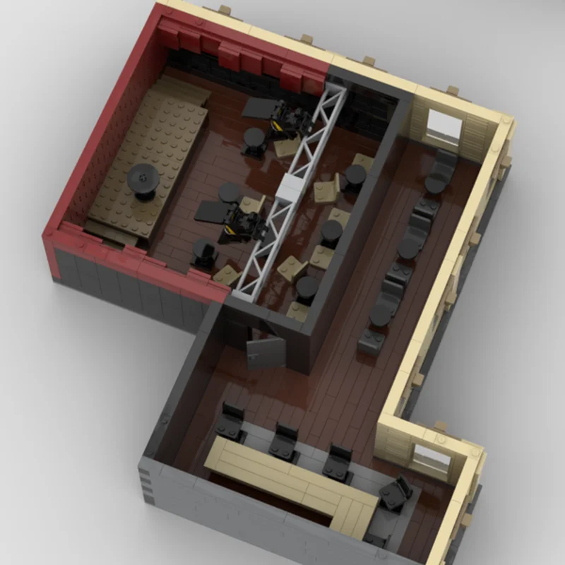 Bloques de construcción Moc City Street View, restaurante, esquina, modelo Modular, tecnología, montaje de ladrillos, regalos de construcción navideña, juguete