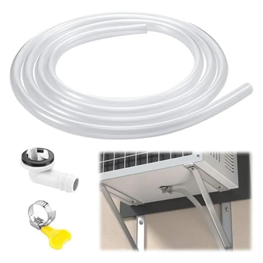 Air Conditioner Drain Hose Connector Set with Metal Fastening Ring for Reliable Water Drainage and Easy Installation