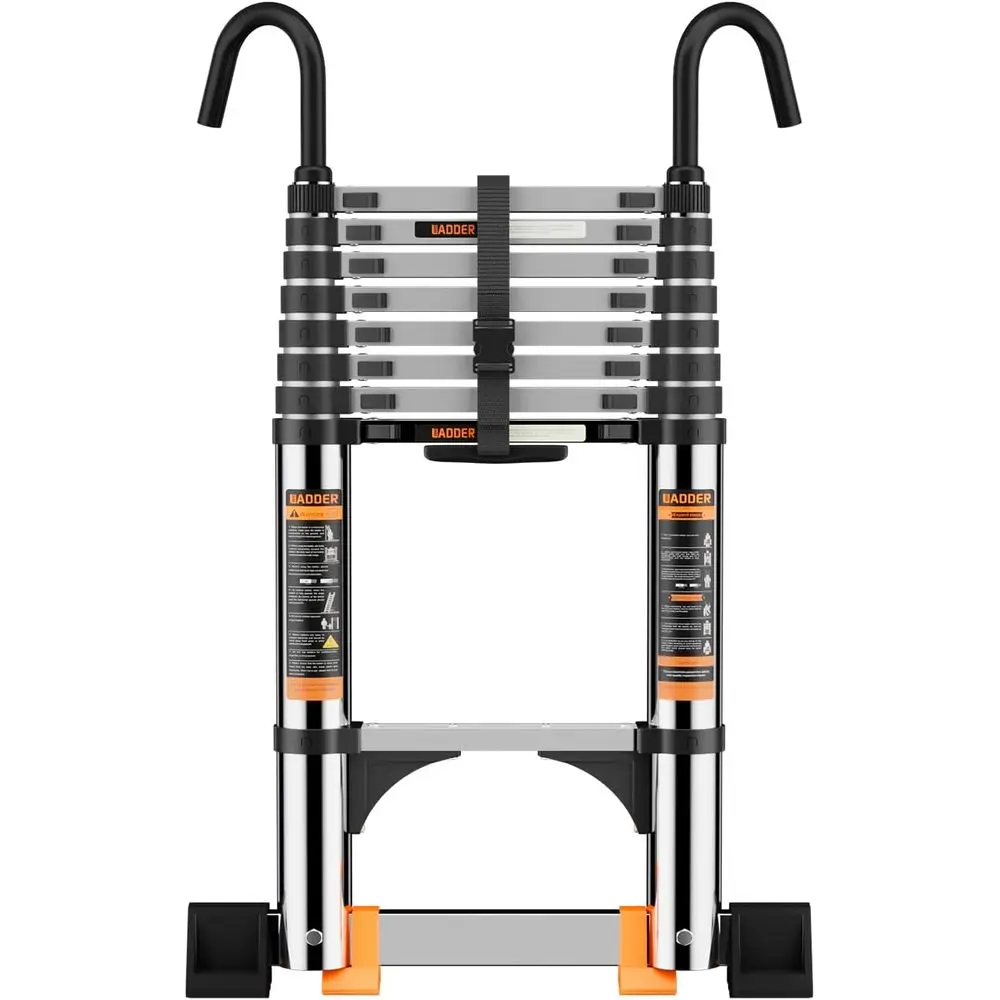 

Телескопическая лестница с устойчивым крюком и стабилизирующей штангой, выдвижная лестница 12,5 т, усиленная, максимальная нагрузка 330 фунтов, многофункциональная, складная.