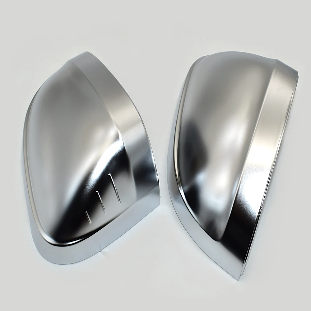 2pcs Matte Chrome Wing Mirror Caps Fit For Audi A5 2017-2018 For Audi RS4 RS5 For Audi A4 2017-2018