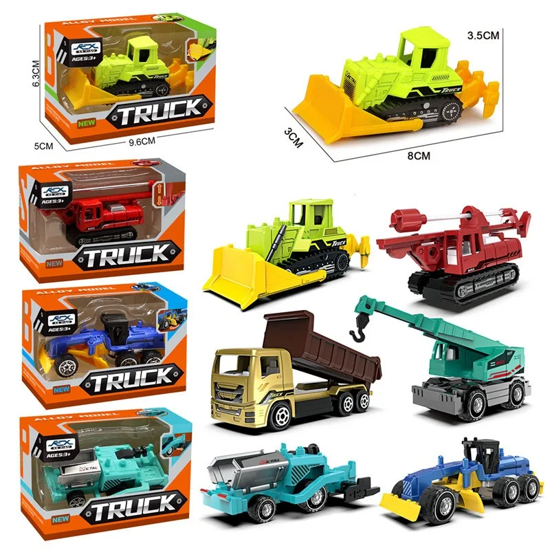 1:64 alloy car model sliding toy metal engineering vehicle urban traffic toys for boys and girls
