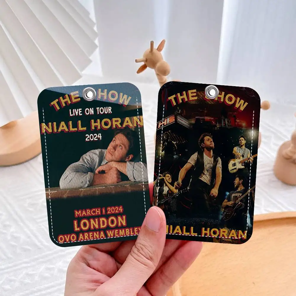 N-Niall H-Horan Pop Singer 1pc INS Creative Cartoon Student Campus Card Holder For Meal Card, Bus Card, Work Card, Etc