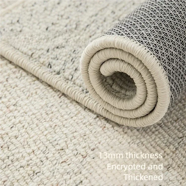 2026 Luxury New Zealand Wool French Cream Style Light High-End Bedroom Carpet Modern and Simple Home Floor Mat Living Room Carpe