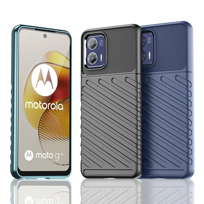 Luxuriöse, stoßfeste Silikon-Handyhülle für Moto G-Serie G13/G23/G53 5G/G53Y/G53J/G53G/G53S 5G/G73/E13, weiche TPU-Schutzhülle