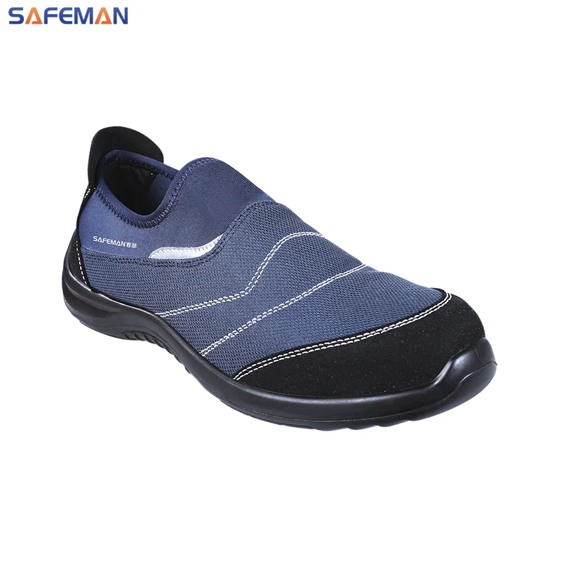 Zapatos de seguridad para hombre, zapatos de trabajo antiimpacto y antiperforación, calzado deportivo de moda para hombre, ligero, buena transpirabilidad