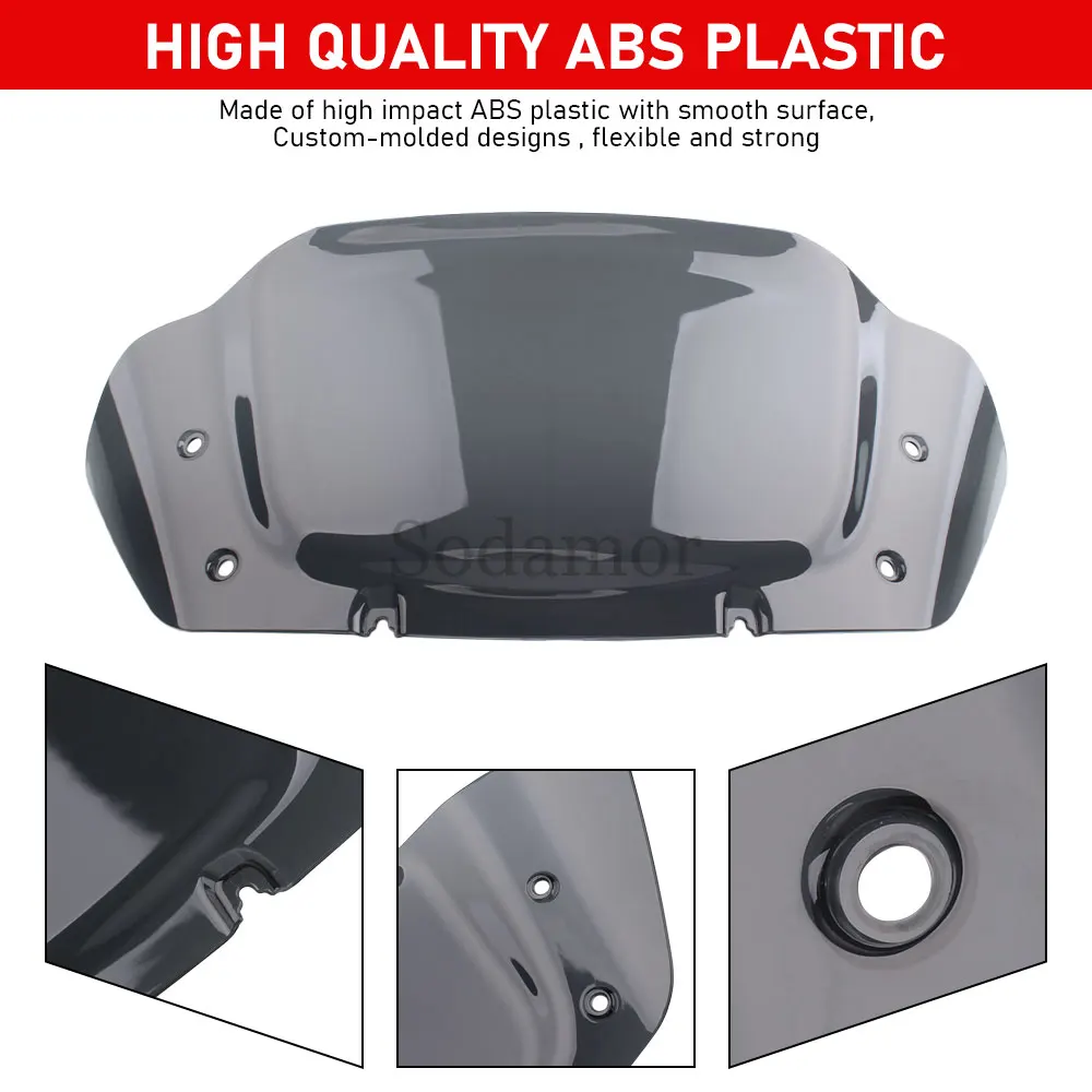 For Harley Street Glide FLHX/I CVO FLHXSE Front Upper Fairing Windshield Wind deflector Cowling Windscreen Motor 2023 2024+ 10