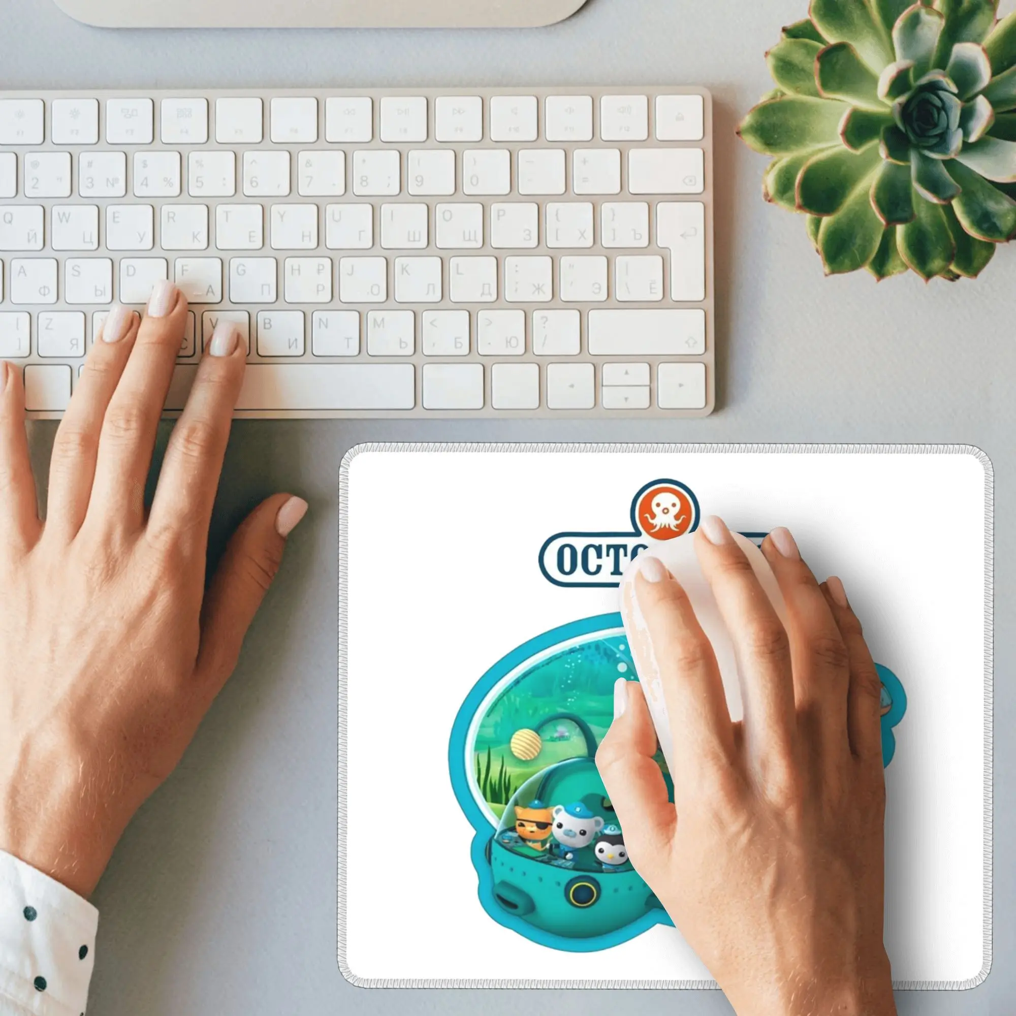 子供 Kwazii オクトノーツマウスパッドコンピュータキーボードマウスマットゲーム PC ラップトップデスクマットオフィスアクセサリーテーブルマット