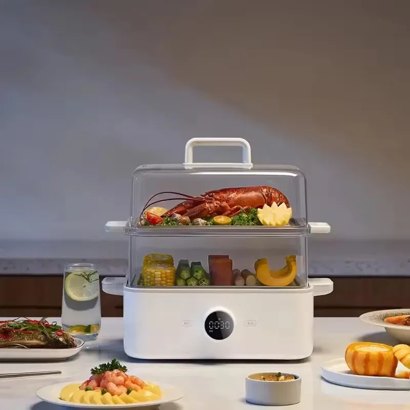 Smart Electric Steamer 12L Home Breakfast Machine Large Capacity Multifunctional